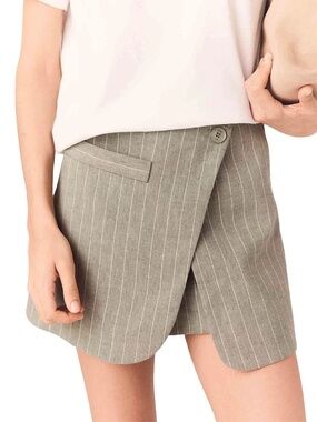 Ipimousse Layered Pinstripe Skort